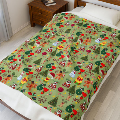 Sixty Seven Christmas Winter Blanket – Soft Cozy Holiday Throw with Funny 6 7 Design