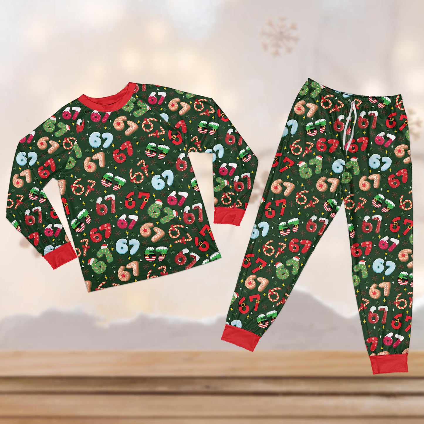 Cozy Six Seven Christmas Pajamas – Funny Viral Sleepwear for the Family