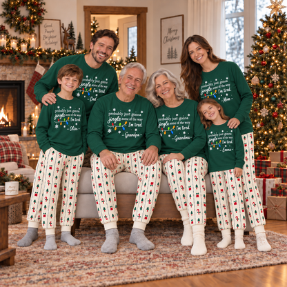 Personalized Jingle Some of the Way Christmas Pajama Set – Festive Holiday Print