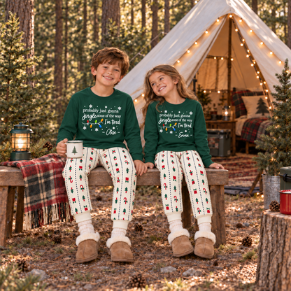 Personalized Jingle Some of the Way Christmas Pajama Set – Festive Holiday Print