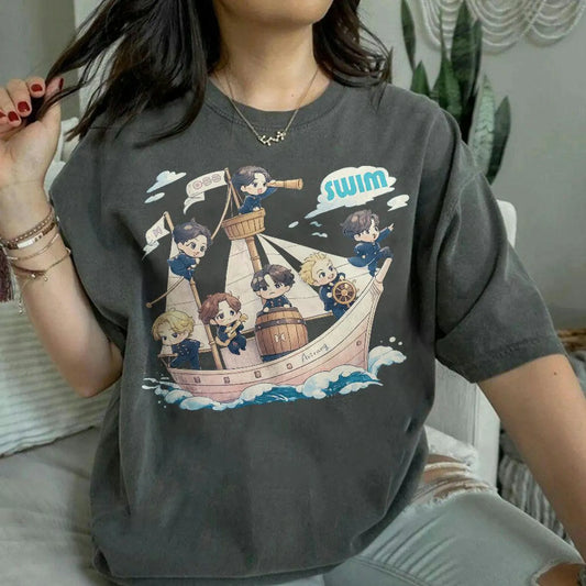 Vintage World Tour Swim Track Shirt 2026, Concert Fan Tee