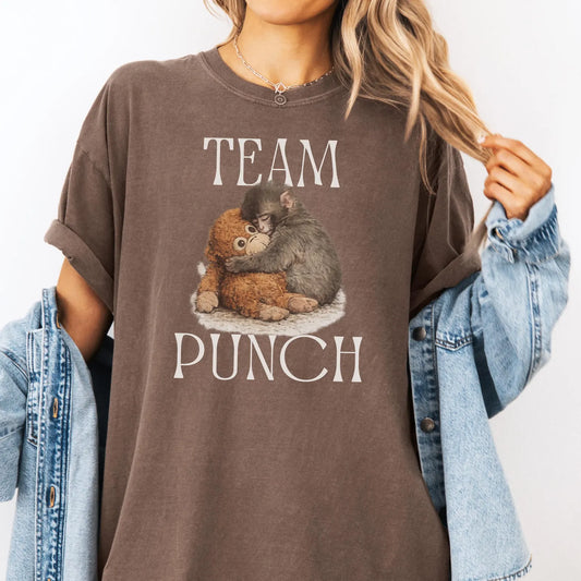 Baby Monkey Punch Comfort Colors Shirt – Soft but Strong Cute Monkey Graphic Tee