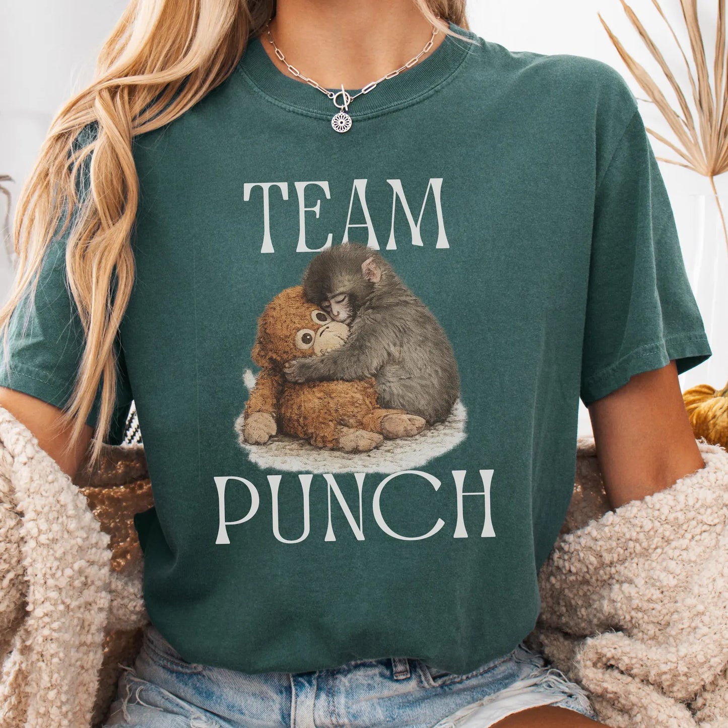 Baby Monkey Punch Comfort Colors Shirt – Soft but Strong Cute Monkey Graphic Tee