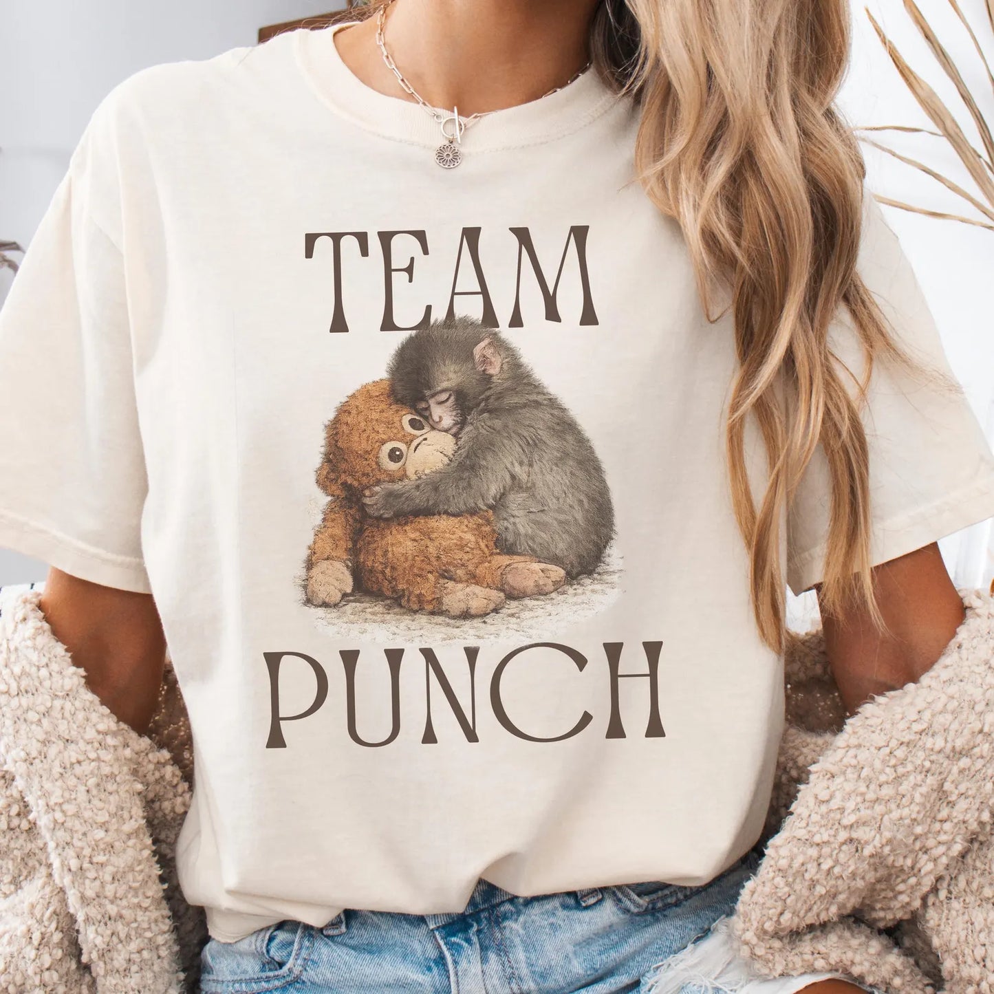 Baby Monkey Punch Comfort Colors Shirt – Soft but Strong Cute Monkey Graphic Tee