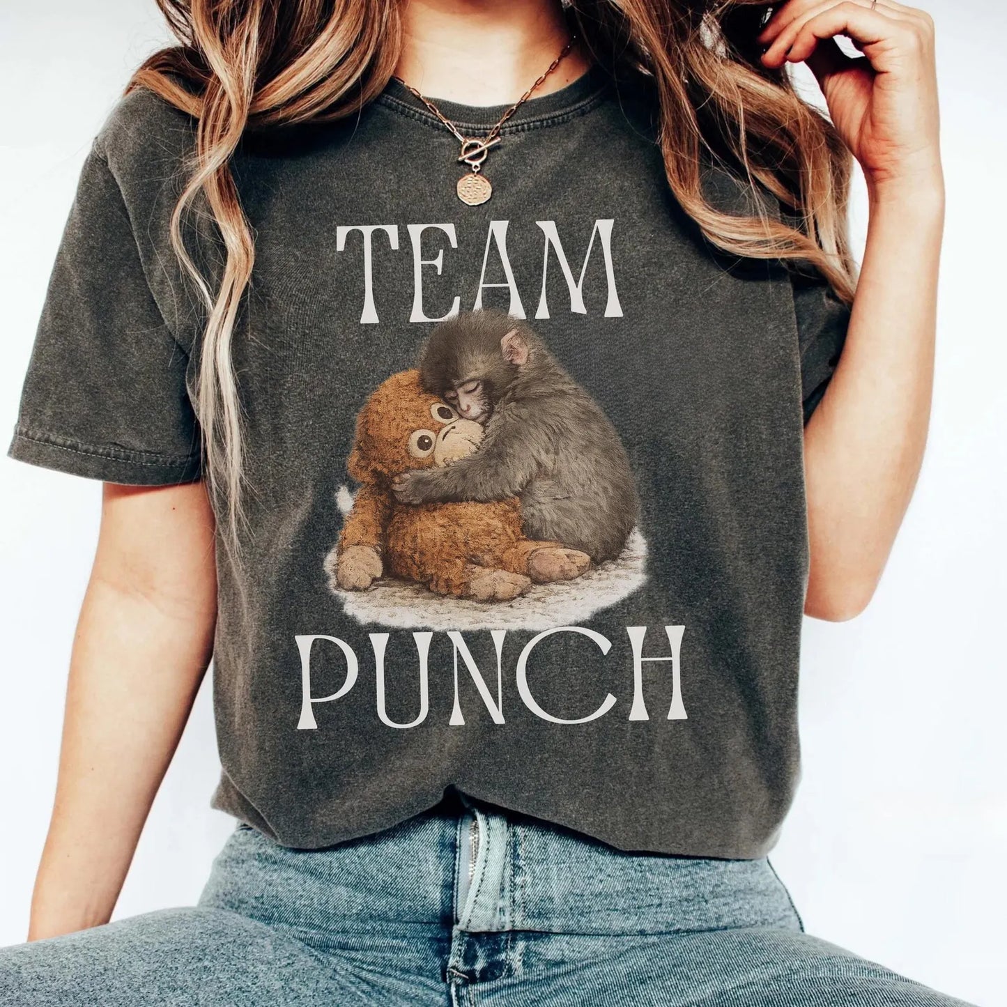 Baby Monkey Punch Comfort Colors Shirt – Soft but Strong Cute Monkey Graphic Tee