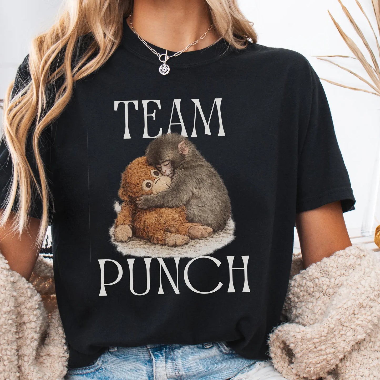 Baby Monkey Punch Comfort Colors Shirt – Soft but Strong Cute Monkey Graphic Tee