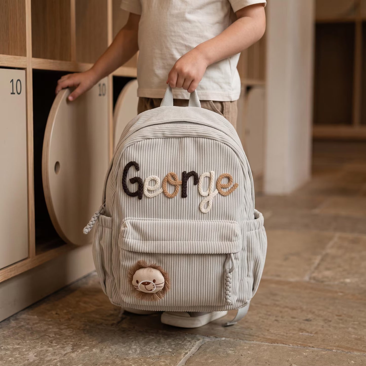 Personalized Toddler Corduroy Backpack