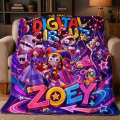 Custom Name Circus Adventure Blanket