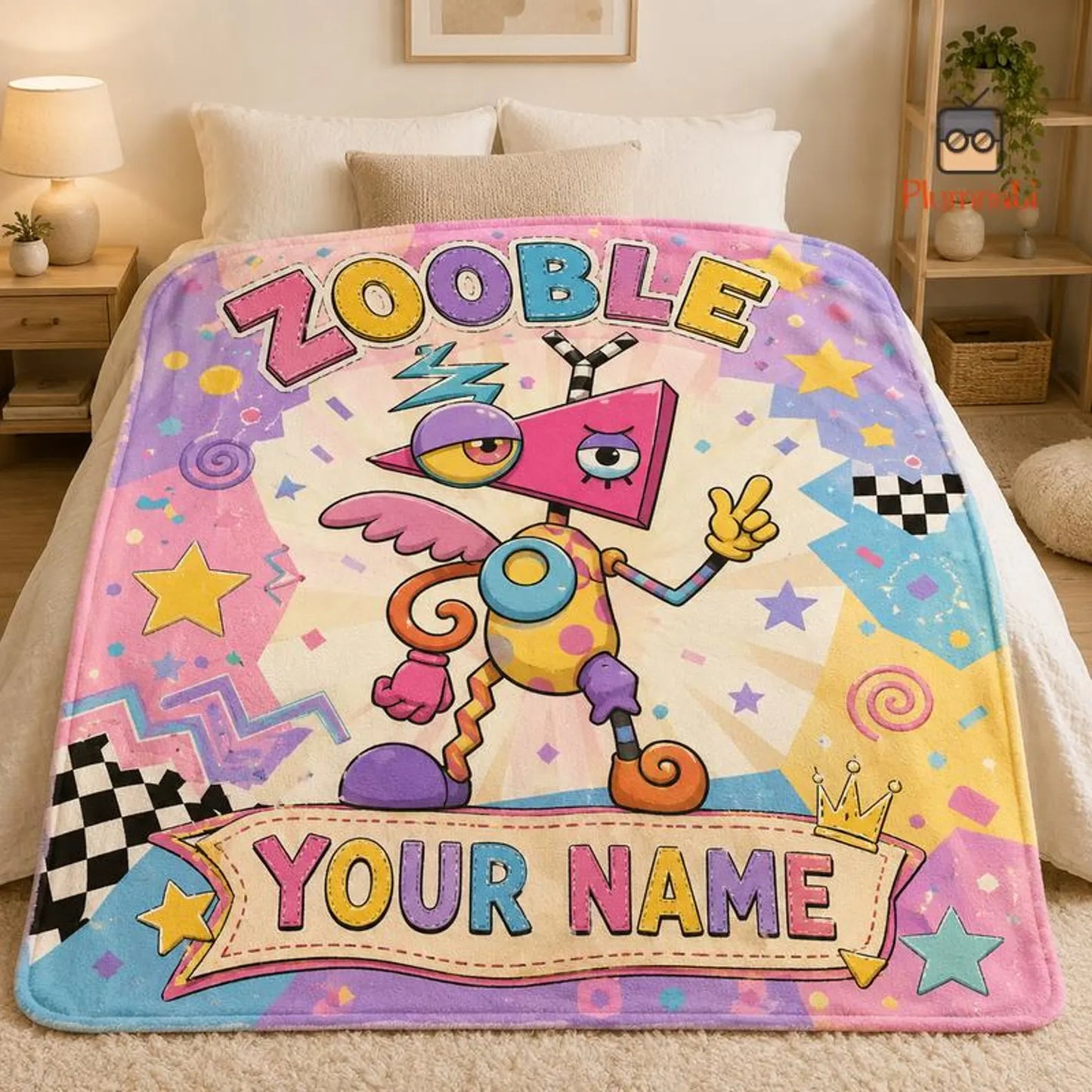 Custom Pastel Cartoon Blanket