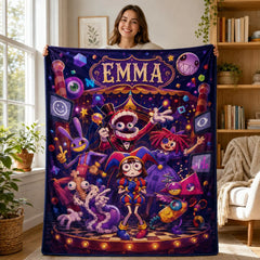 Custom Name Dark Circus Blanket