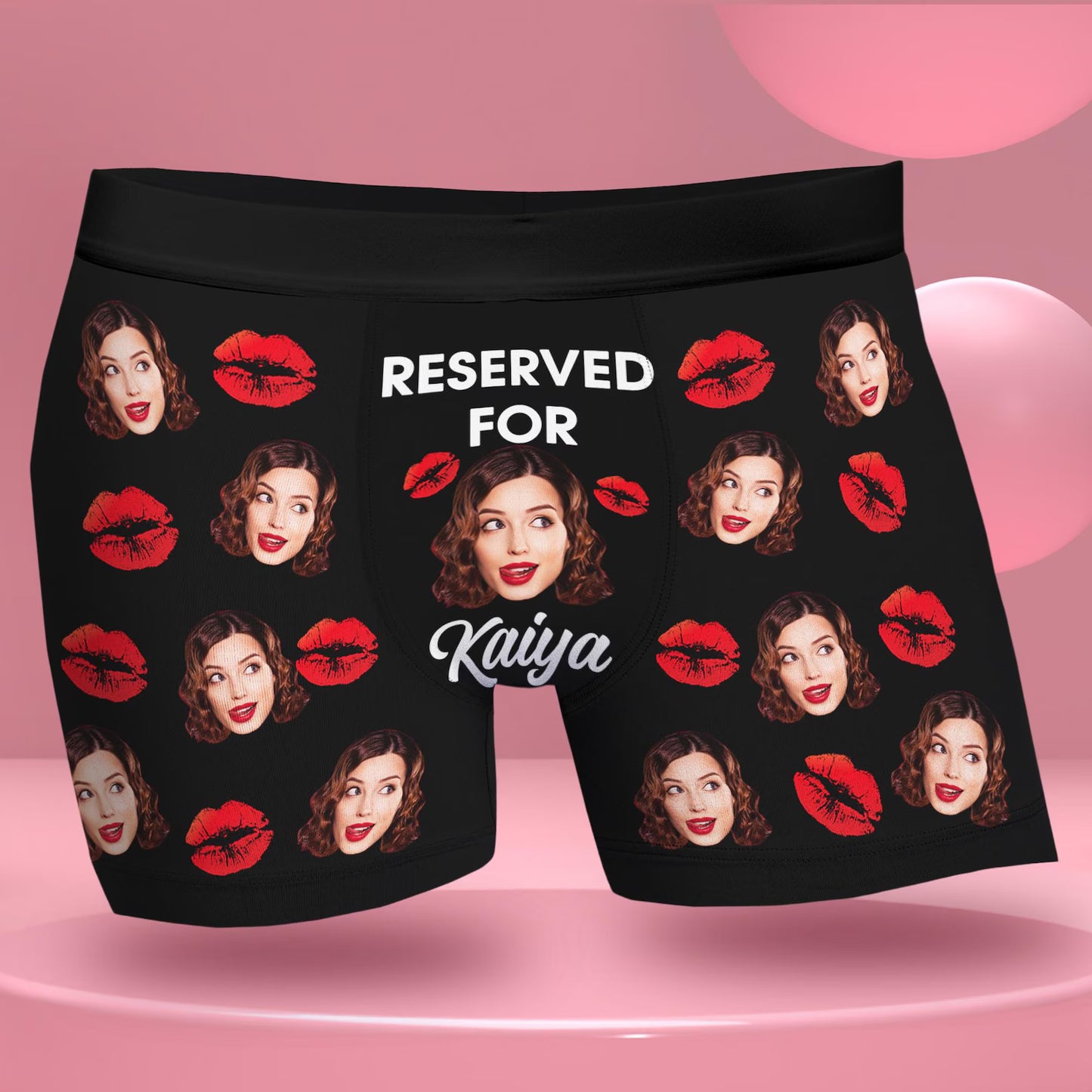 Personalized Face Boxer Briefs – Funny Valentine’s Day Underwear Gift for Boyfriend