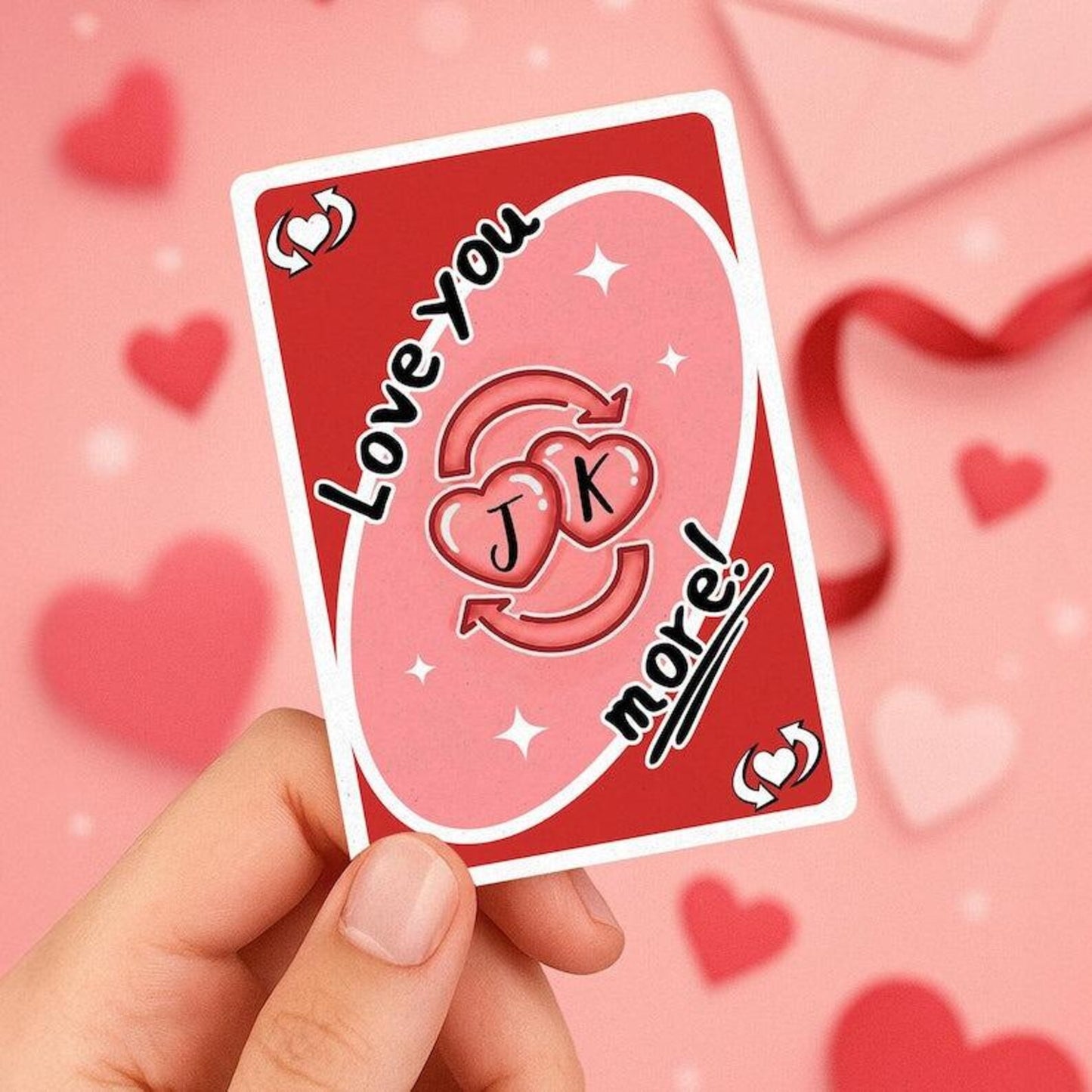 Personalized Valentine Photo Card – Custom Game Couple Gift for Him or Her
