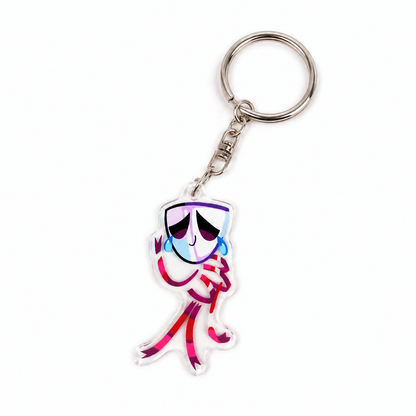 Digital Circus Mask Acrylic Keychain