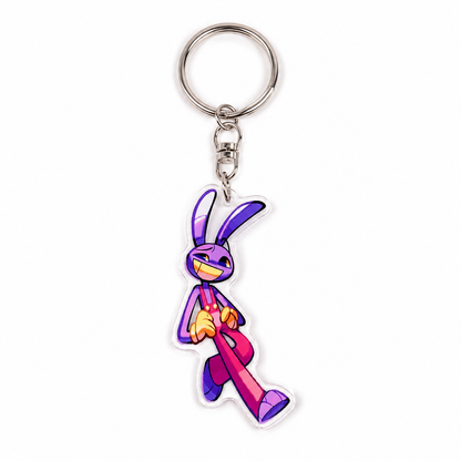 Digital Circus Rabbit Acrylic Keychain
