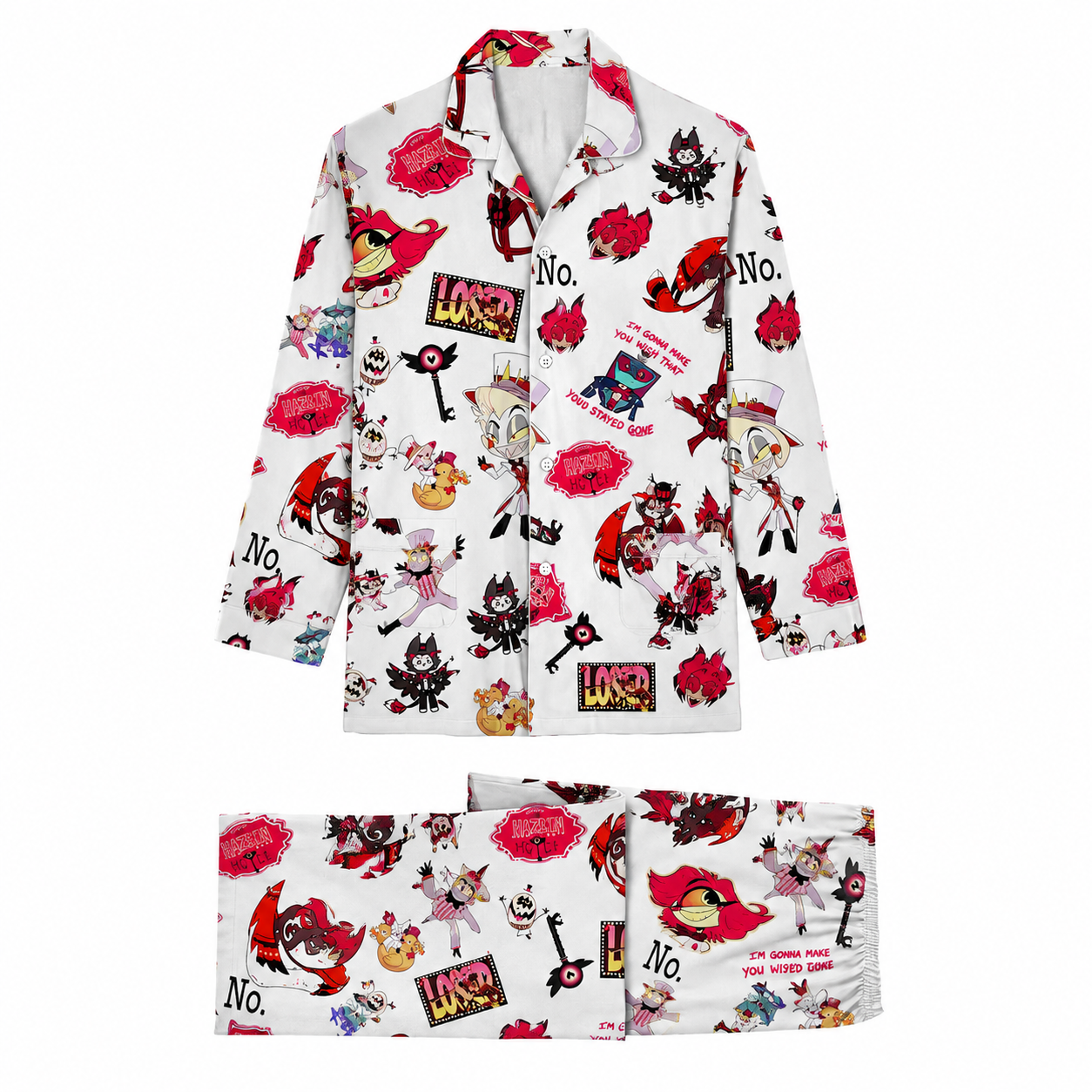 Ivory Circus Chaos Satin Pajamas