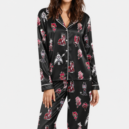 Midnight Underworld Cast Satin Pajamas
