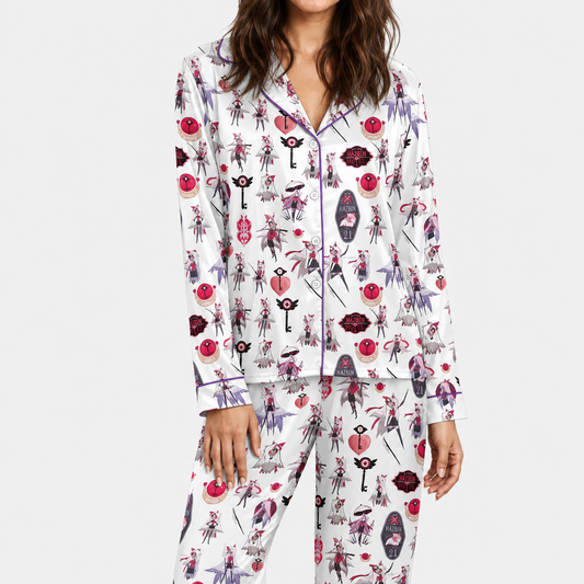 Ivory Underworld Protector Satin Pajamas