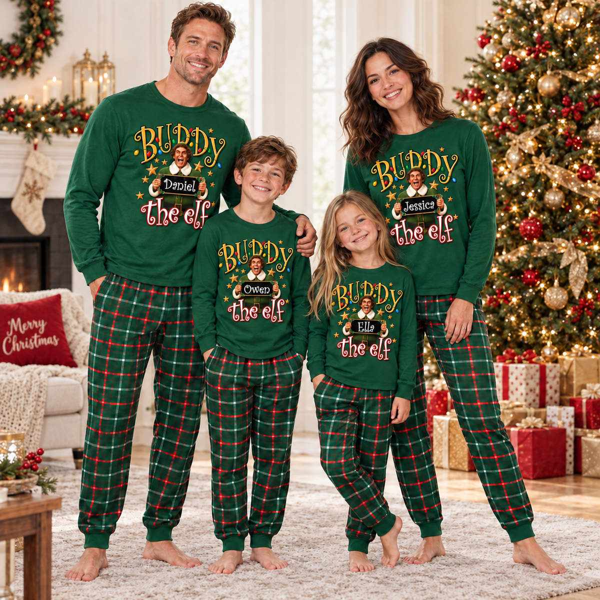 Personalized “Buddy the Elf” Christmas Pajama Set