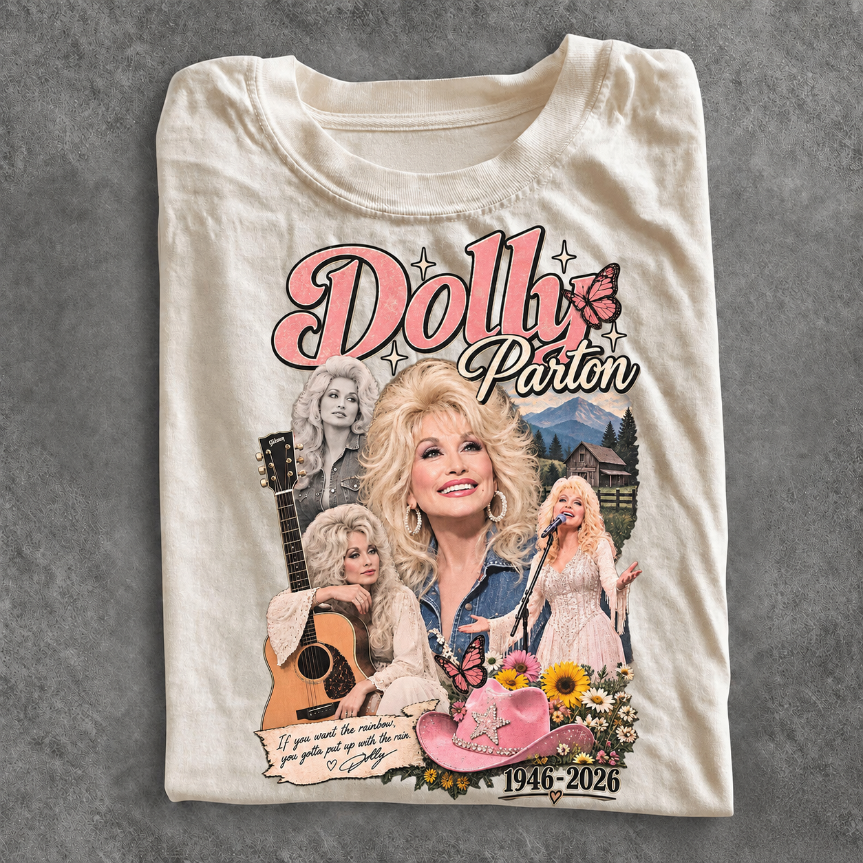 Vintage Country Legend Collage T Shirt Retro 1946 2026 Tribute Tee