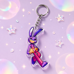 Digital Circus Rabbit Acrylic Keychain