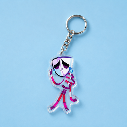 Digital Circus Mask Acrylic Keychain