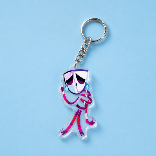Digital Circus Mask Acrylic Keychain