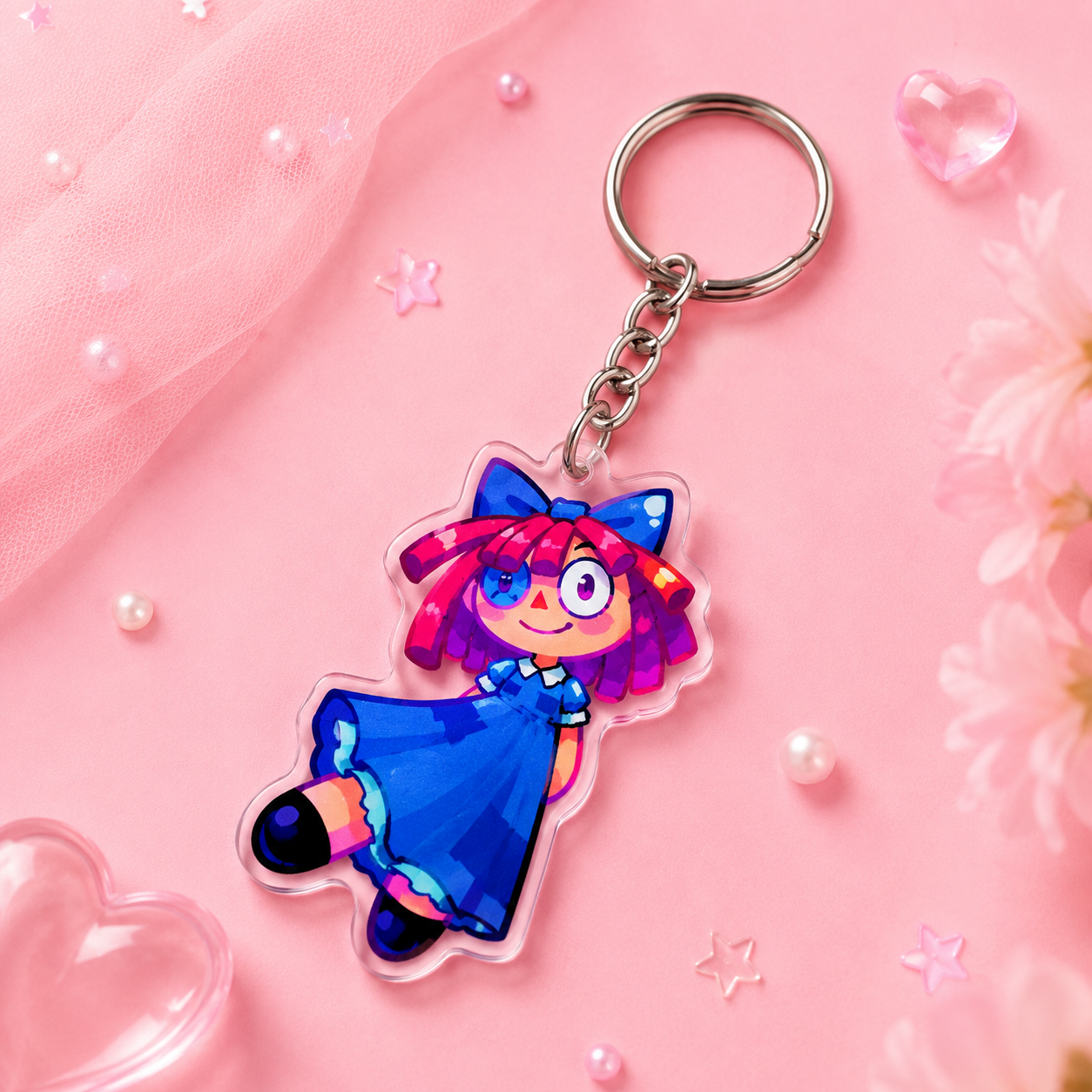 Digital Circus Doll Acrylic Keychain