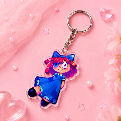 Digital Circus Doll Acrylic Keychain
