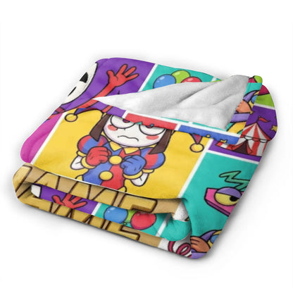 Circus Comic Custom Name Plush Blanket