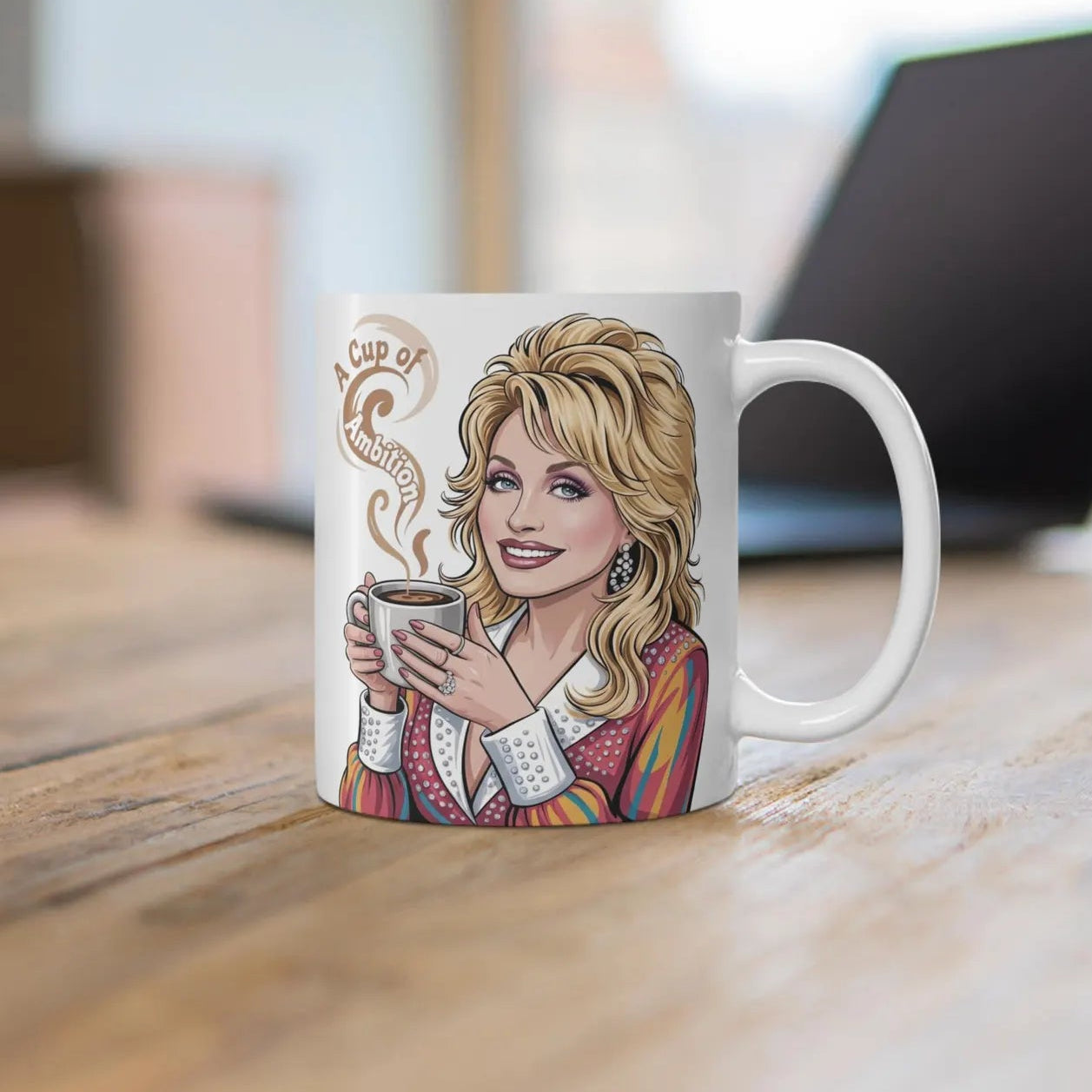 A Cup of Ambition Illustrated Ceramic Mug