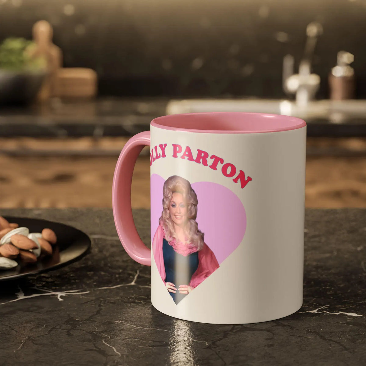 Country Star Heart Frame Two-Tone Ceramic Mug