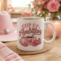 Cup of Ambition Pink Western Ceramic Mug