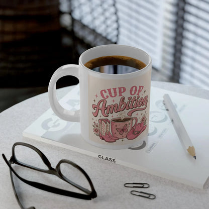 Cup of Ambition Pink Western Ceramic Mug