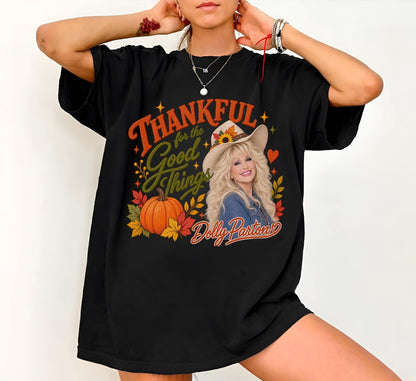 Thankful for the Good Things Country Star Autumn T-Shirt