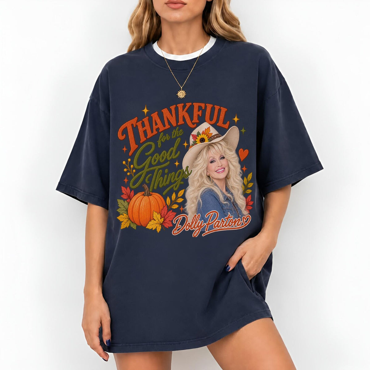 Thankful for the Good Things Country Star Autumn T-Shirt