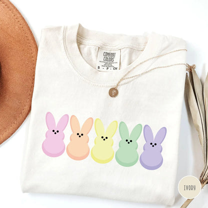 Comfort Colors Peep My Shirt, Easter Bunny Peeps Tee, Pastel Bunny Easter Shirt, Egg Hunt Shirt, Rainbow Easter Bunny Tee, Cute Easter Shirt