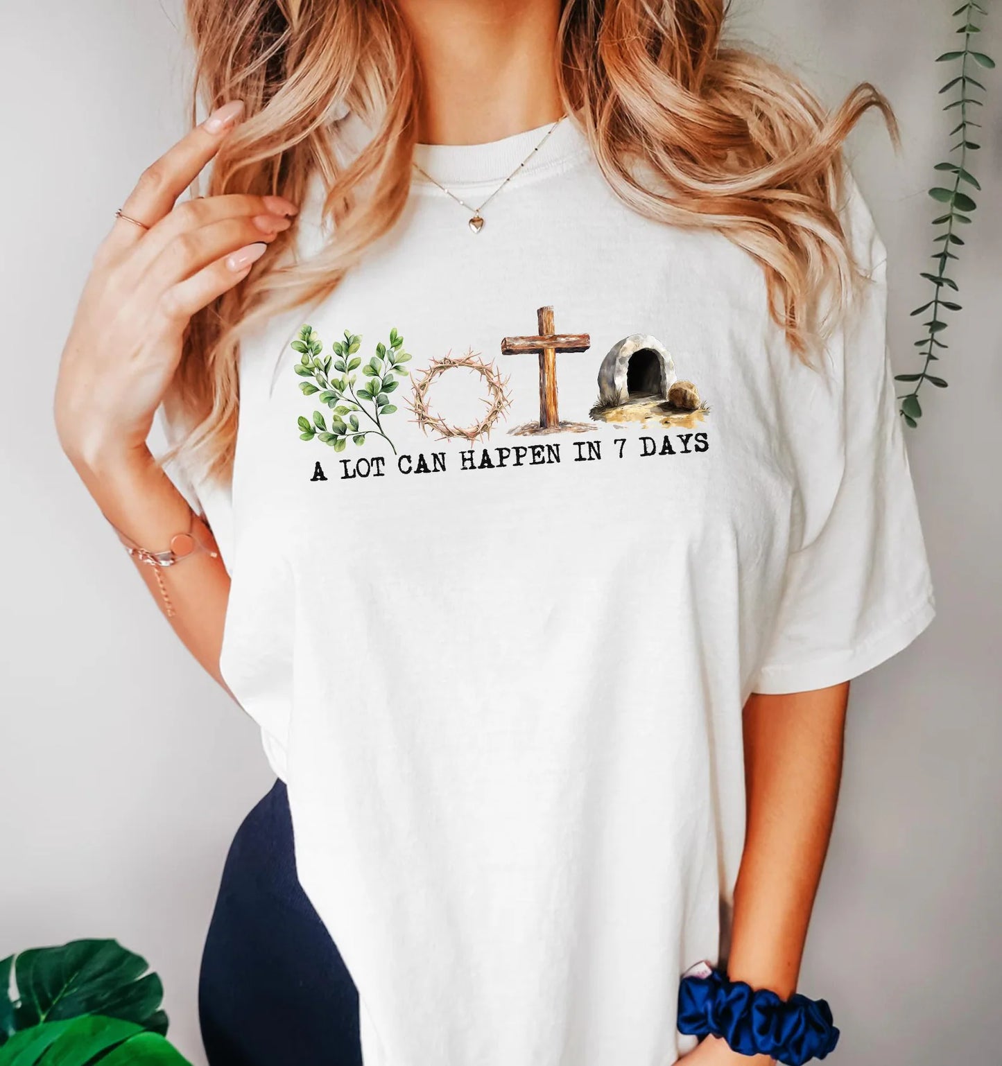 “A Lot Can Happen in 7 Days” Christian Easter Shirt – Faith Resurrection Graphic Tee