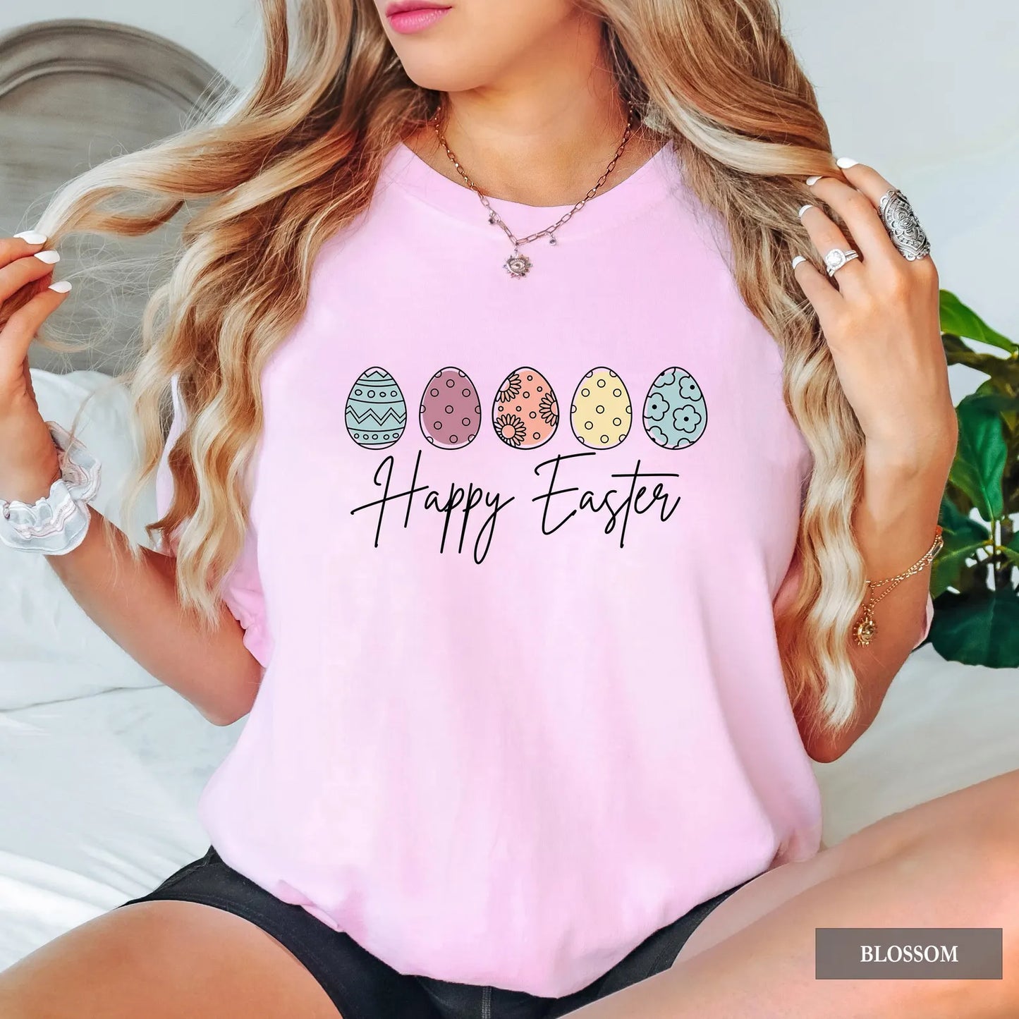 Happy Easter Retro Shirt – Comfort Colors Egg Hunt Bunny Graphic Tee, Cute Spring Outfit