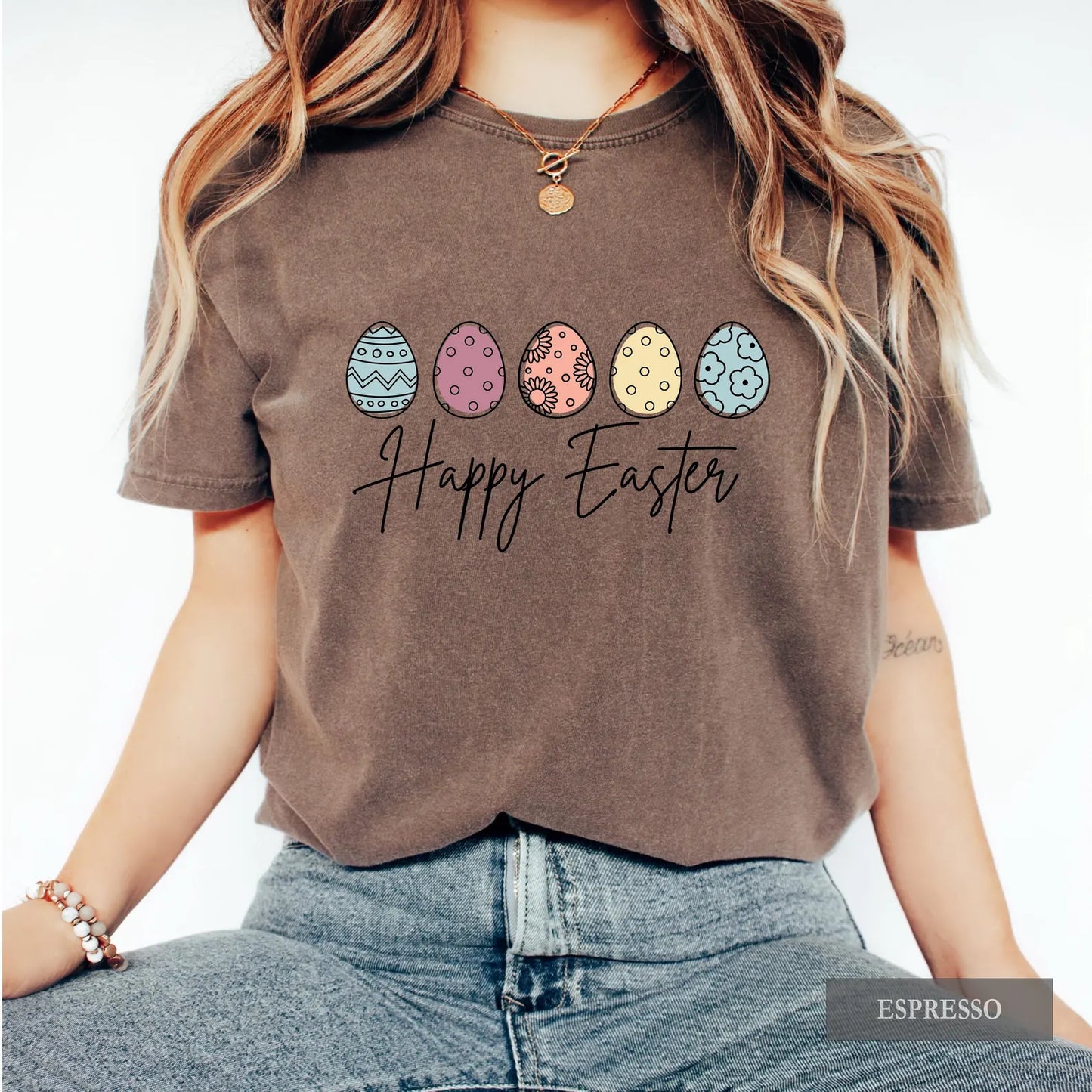 Happy Easter Retro Shirt – Comfort Colors Egg Hunt Bunny Graphic Tee, Cute Spring Outfit
