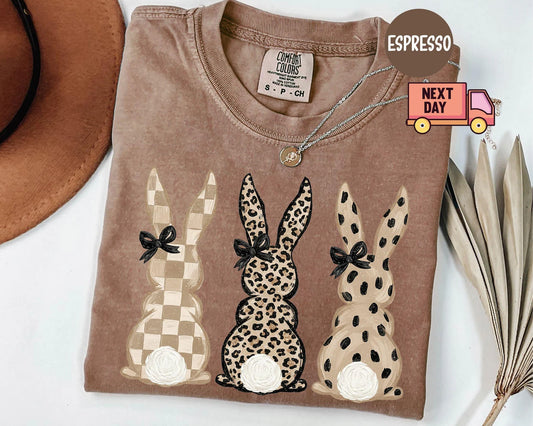 Coquette Easter Bunny Shirt – Comfort Colors Cute Rabbit Graphic Tee