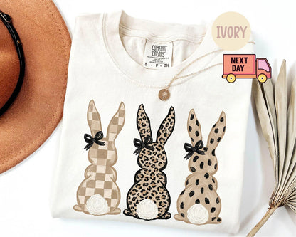Coquette Easter Bunny Shirt – Comfort Colors Cute Rabbit Graphic Tee