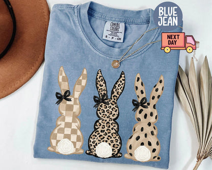 Coquette Easter Bunny Shirt – Comfort Colors Cute Rabbit Graphic Tee