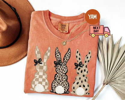 Coquette Easter Bunny Shirt – Comfort Colors Cute Rabbit Graphic Tee