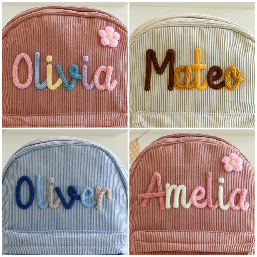 Personalized Toddler Corduroy Backpack