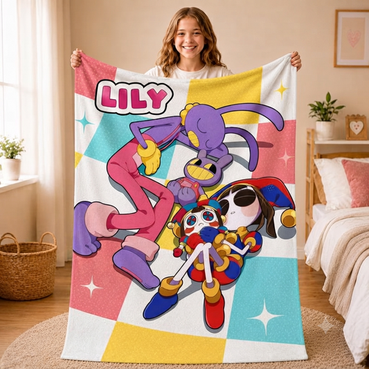 Custom Cartoon Circus Blanket