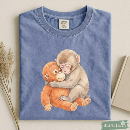 Monkey Punch Comfort Colors Shirt – Baby Monkey Plush Graphic Tee | Cute Cozy