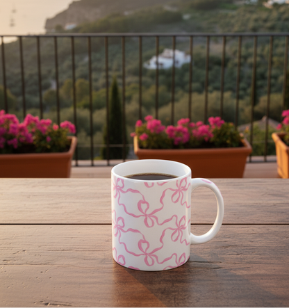 Coquette Pink Bow Mug – Cute Girly Coffee & Tea Gift for Valentine’s Day