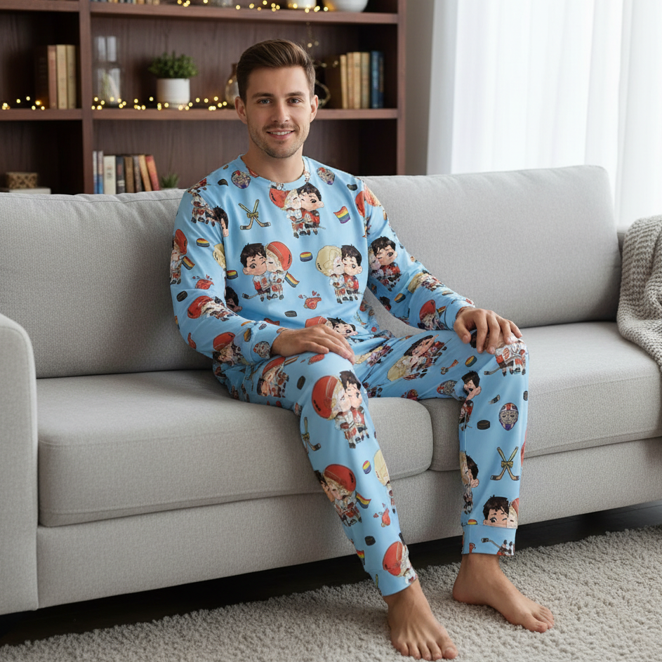 Enemies to Lovers Hockey Pajama Set – Romance Book & Movie Inspired Sleepwear