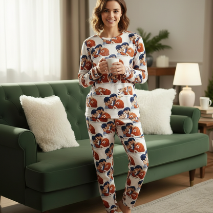 Enemies to Lovers Hockey Cotton Pajama Set – Romance Book & Movie Inspired Sleepwear