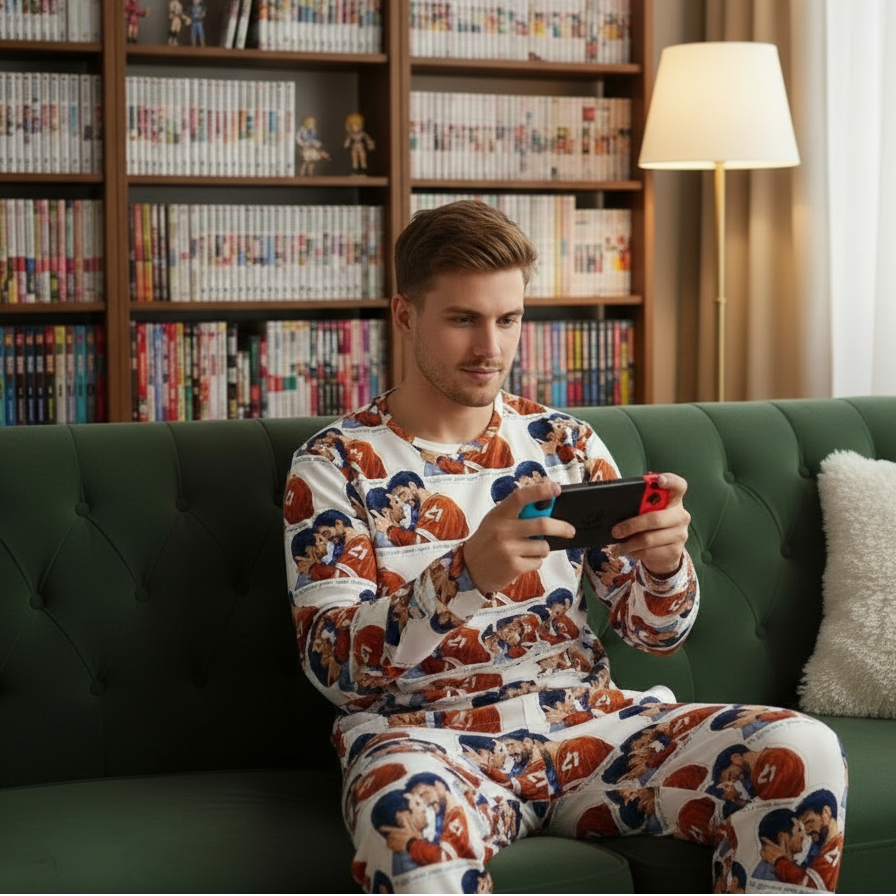 Enemies to Lovers Hockey Cotton Pajama Set – Romance Book & Movie Inspired Sleepwear